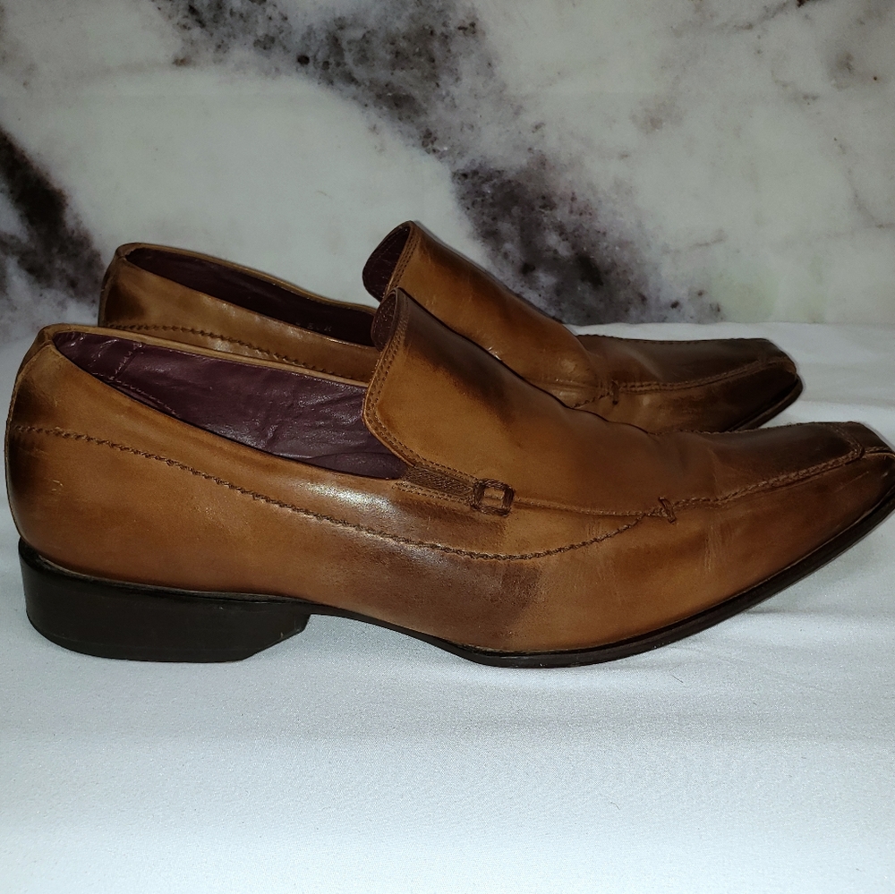 John White brown slip on loafers size 8 to 8.5 US